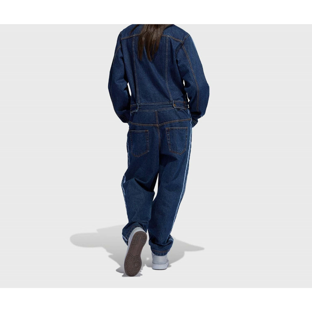 Adidas x Ivy Park Jumpsuit Unisex Large Blue Denim Original Boiler Suit Relaxed - Picture 3 of 14